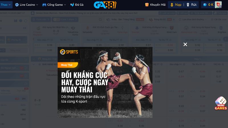 Tham gia K-Sports Ga88 để trải nghiệm cá cược thể thao chuyên nghiệp