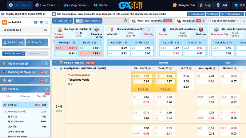 Các giải đấu lớn đều có mặt tại K-Sports Ga88