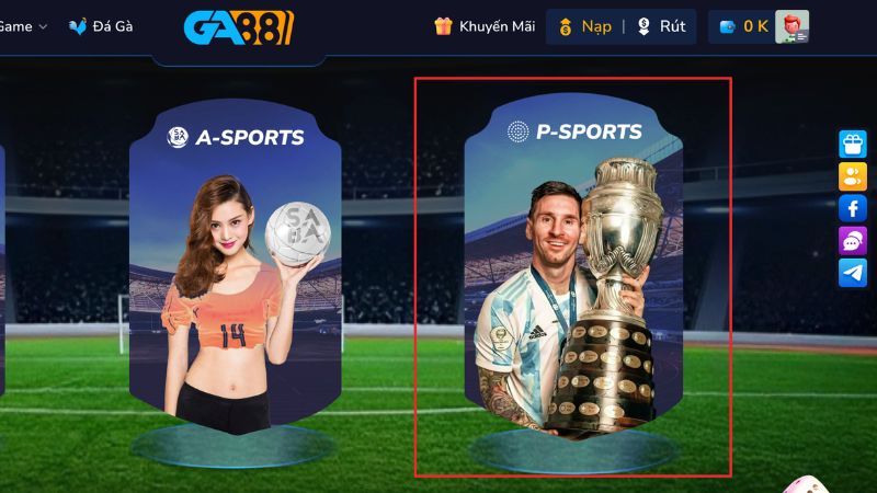 P-Sports Ga88 chính là một trong những sảnh cá cược thể thao chuyên nghiệp